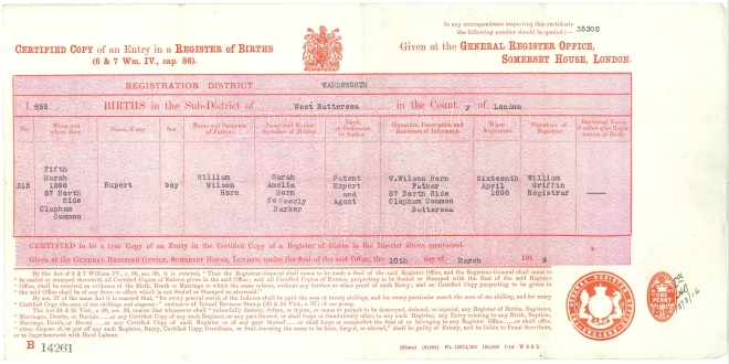 RWH Birth Certificate